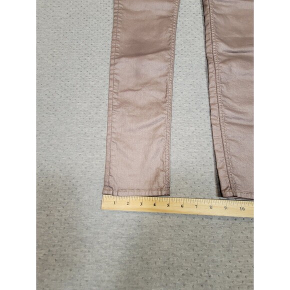 Rag & Bone Rose Metallic Coated Stretch Legging Skinny Jeans Tag 27 Fits 28x27 - Picture 11 of 16